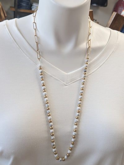 Chain & Beaded Necklace