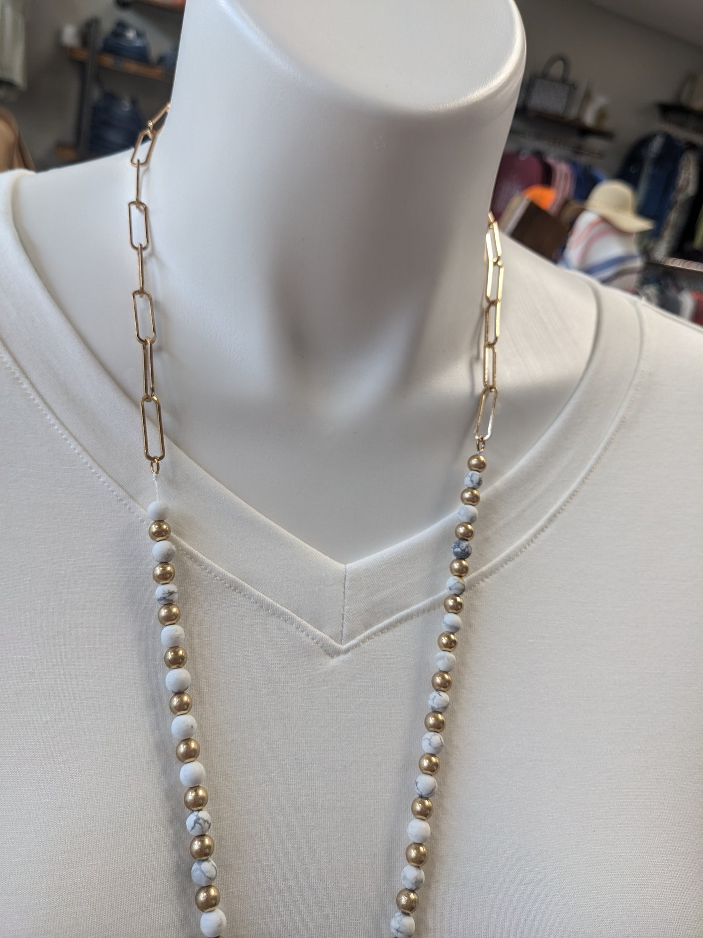 Chain & Beaded Necklace