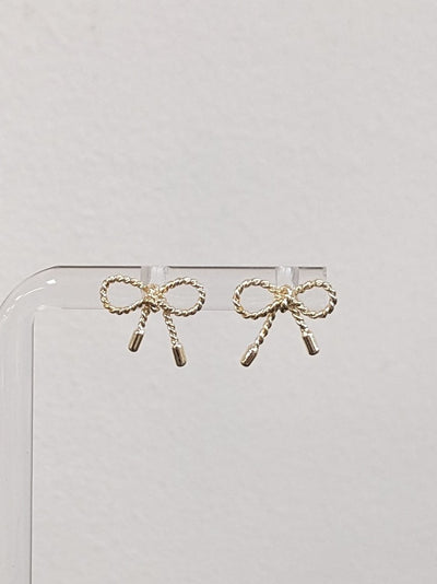 Dainty Wire Bow Earrings