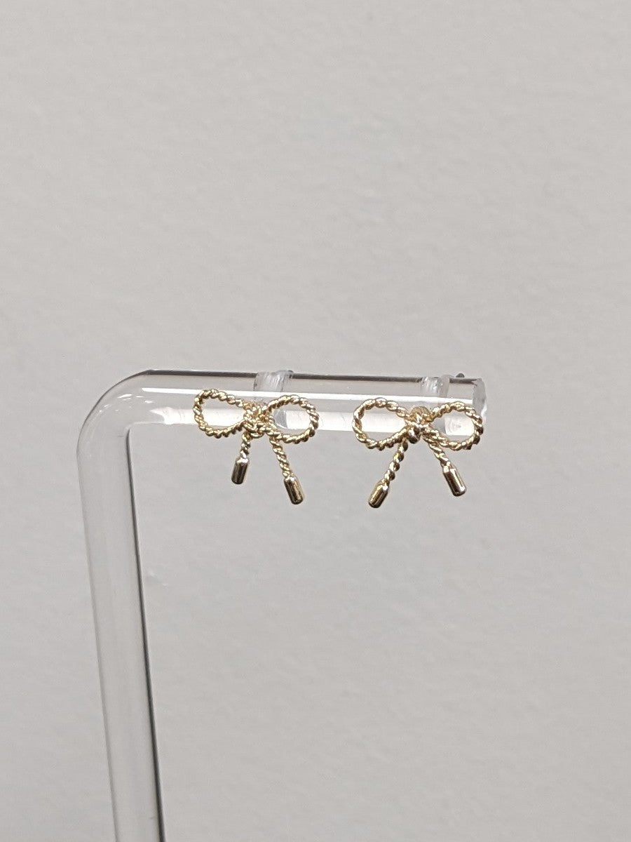 Dainty Wire Bow Earrings