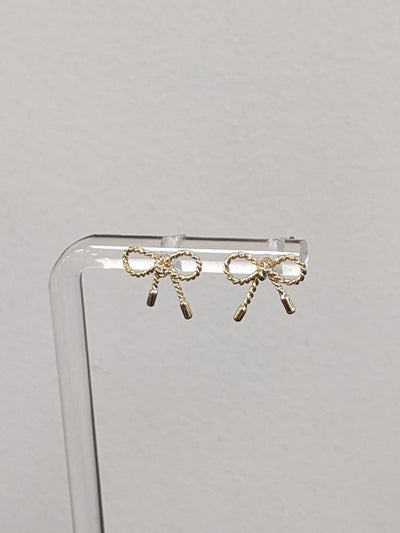 Dainty Wire Bow Earrings