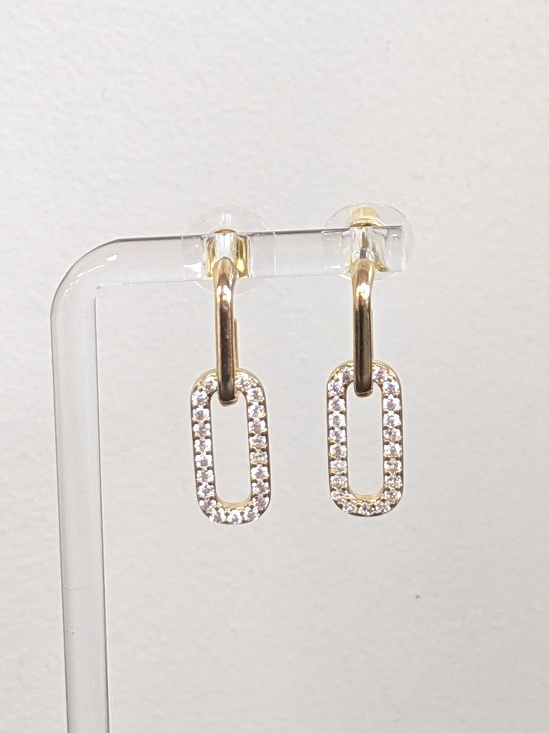 Pave Chain Link Earrings