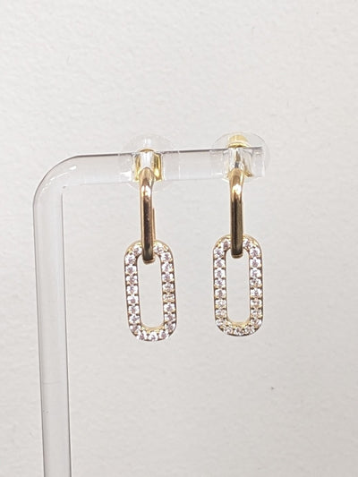 Pave Chain Link Earrings