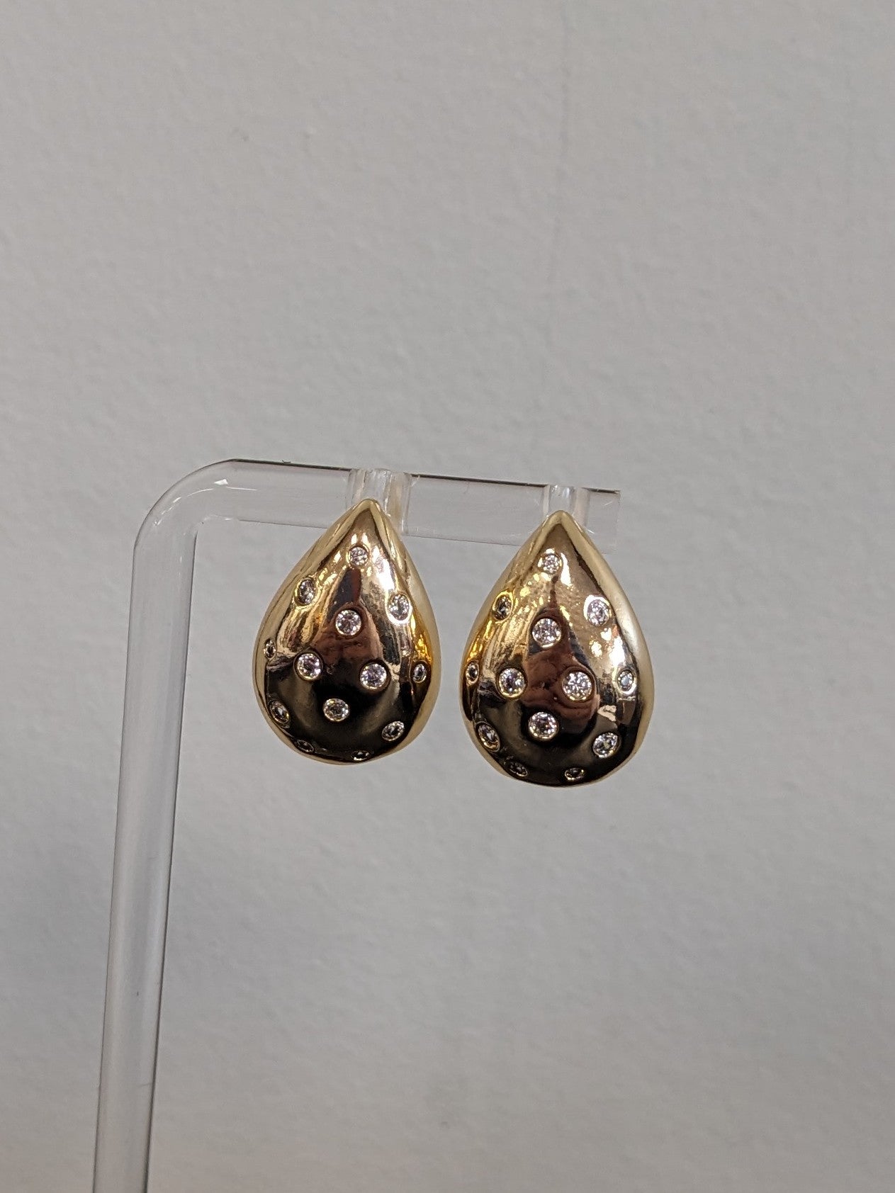 Glitzy Teardrop Post Earrings