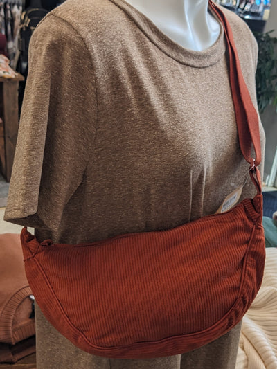 Corduroy Crescent Crossbody