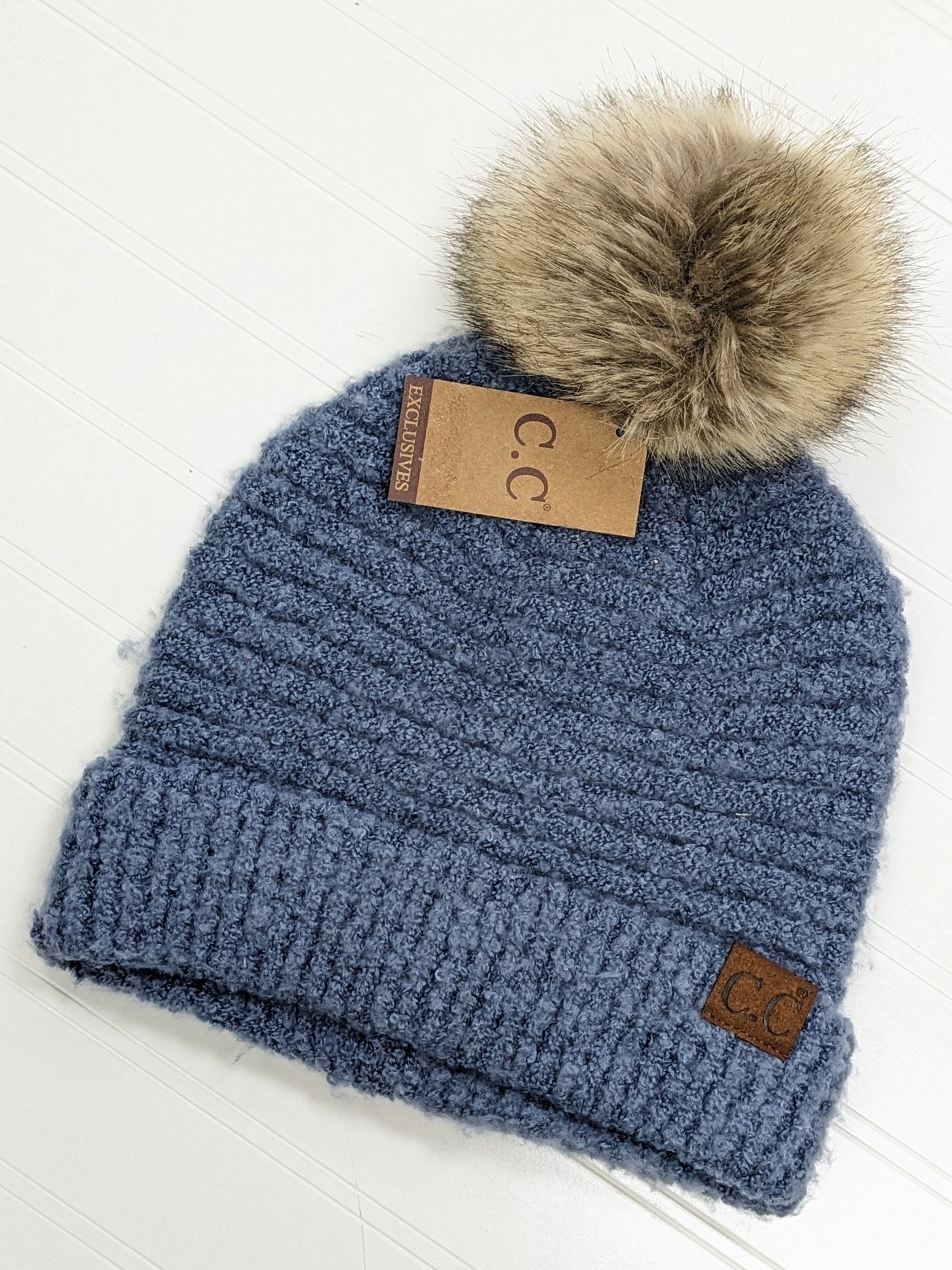 C.C Soft Fleece Pom Beanie