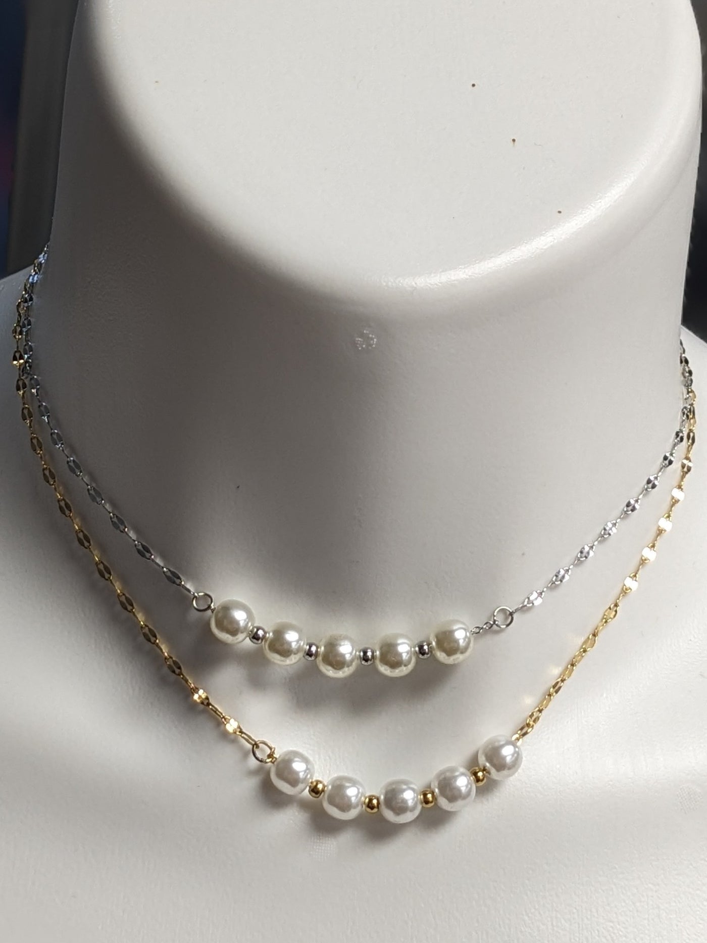 Stainless Steel Pearl Necklace