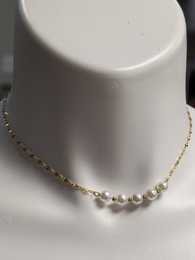 Stainless Steel Pearl Necklace