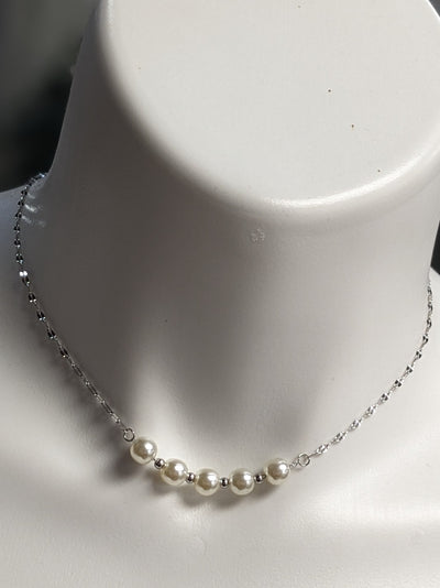 Stainless Steel Pearl Necklace