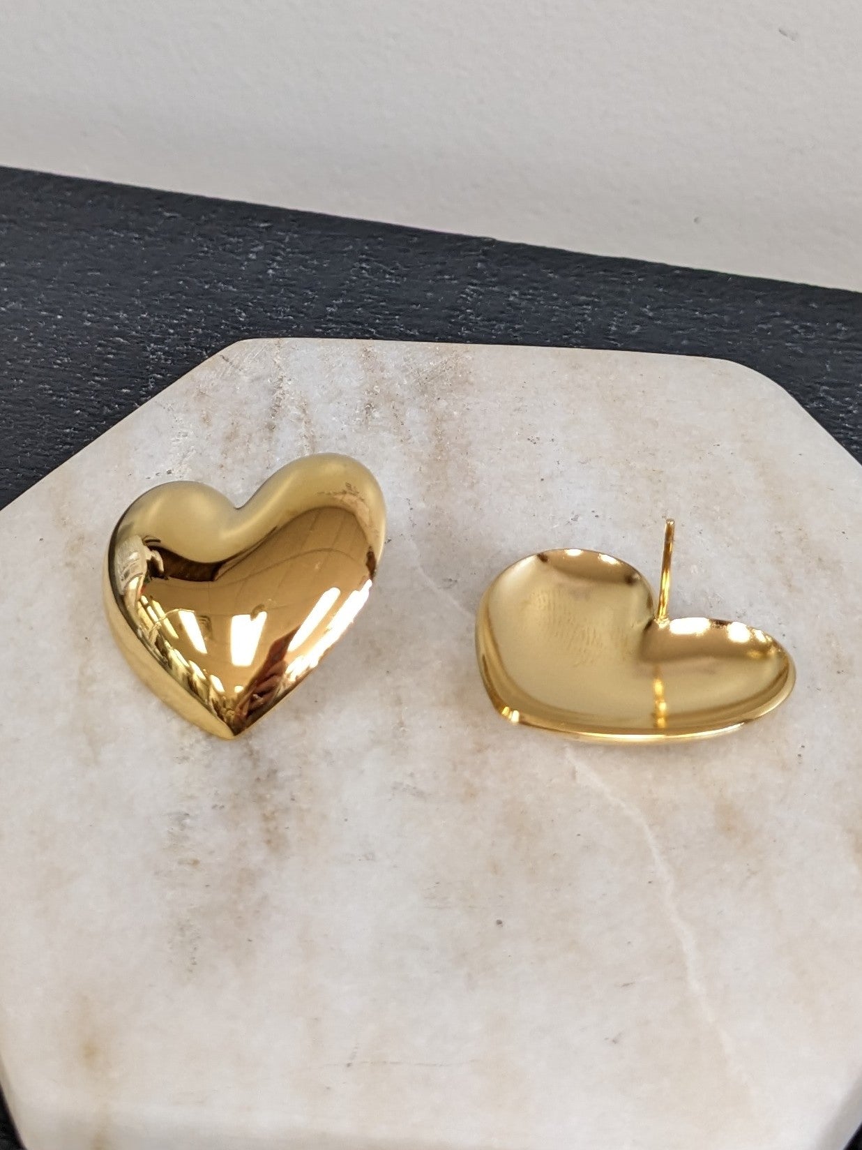 Stainless Steel Balloon Heart Stud