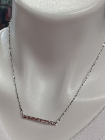 CZ Bar Necklace