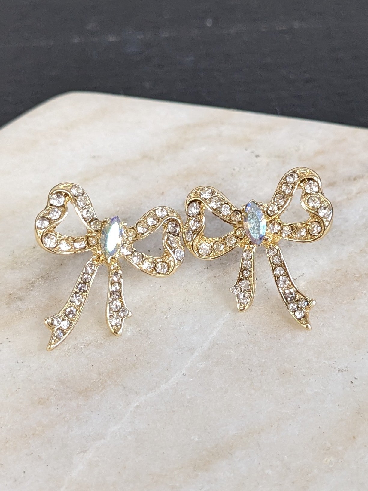 Glitzy Bow Earrings